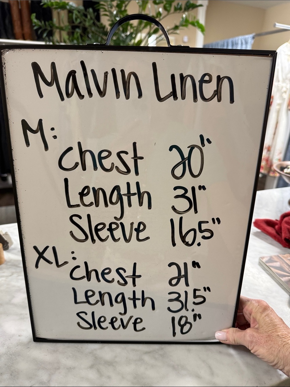 Malvin Hamburg "I Love Linen" Linen Floral Roll Tab Sleeve Tunic Top M and XL - Picture 7 of 10